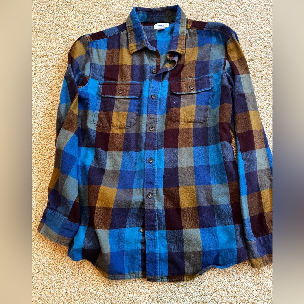 Old Navy Boy flannel button down shirt